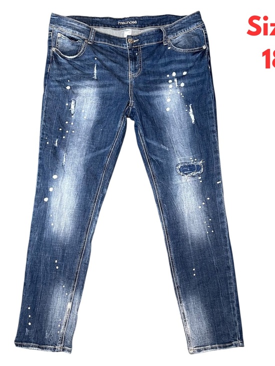 Maurices Denim - Maurices Womens Jeans Distressed Ripped Sz 18 XL mid Rise Stretch #235